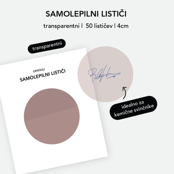 Samolepilni okrogli lističi | transparentni