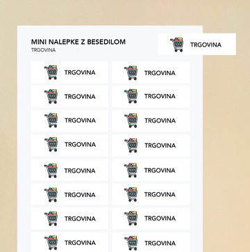Nalepke z besedilom | trgovina
