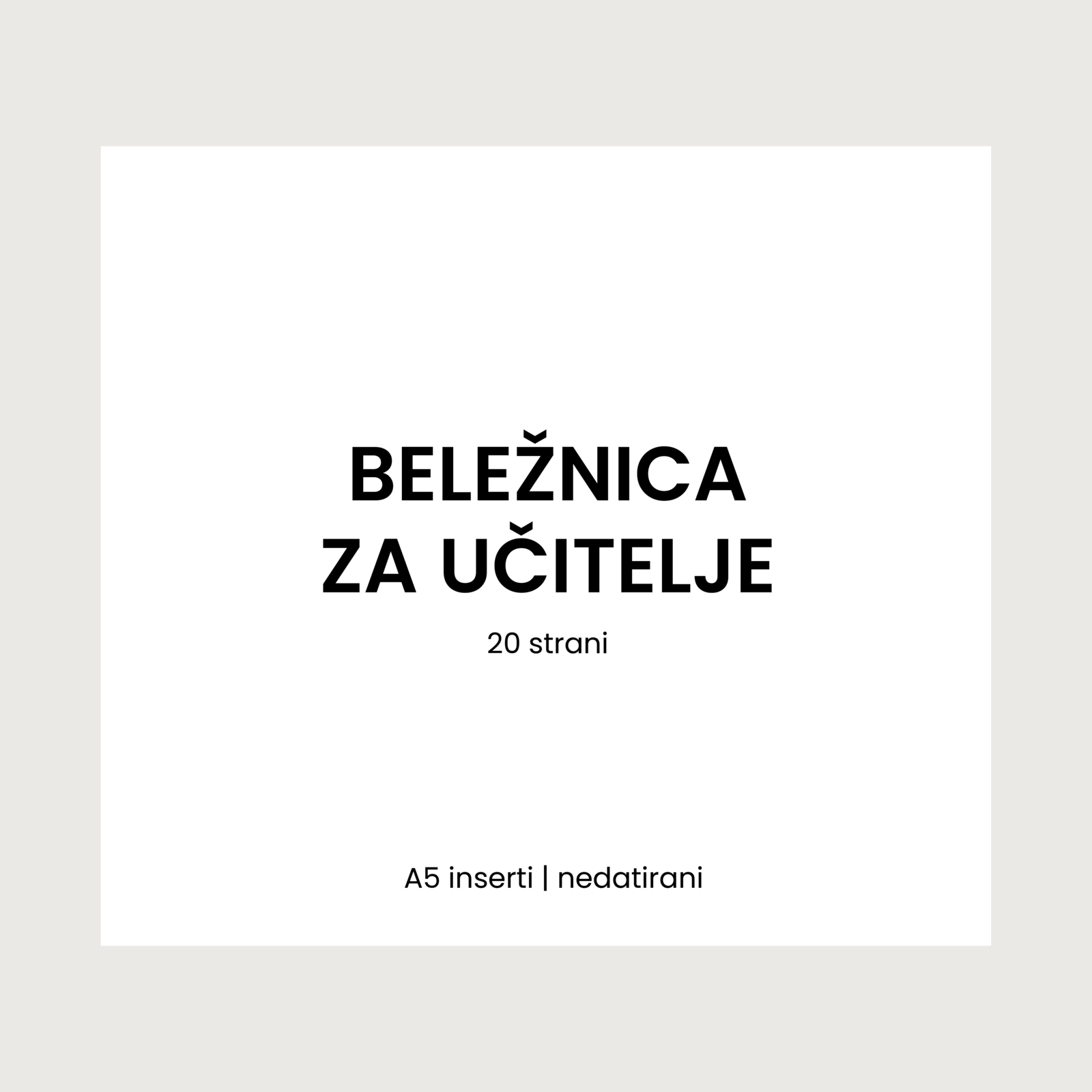 Inserti | beležnica za učitelje | 10 strani