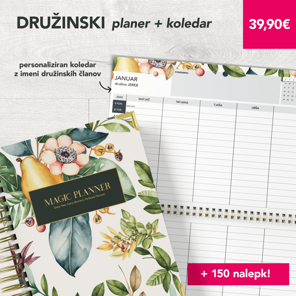 BLACK FRIDAY | družinski planer + koledar | 2024