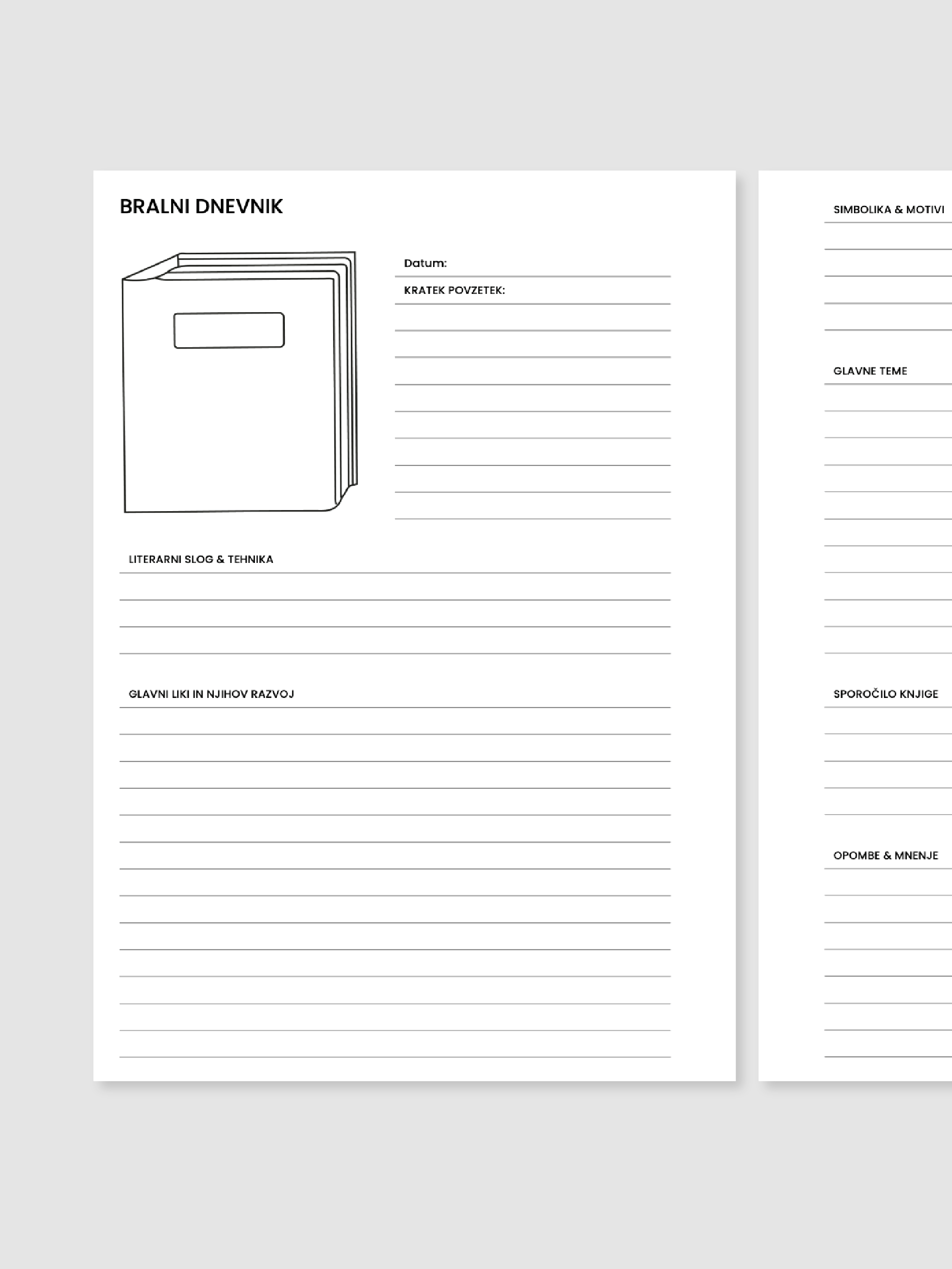 Bralni dnevnik | A5 inserti