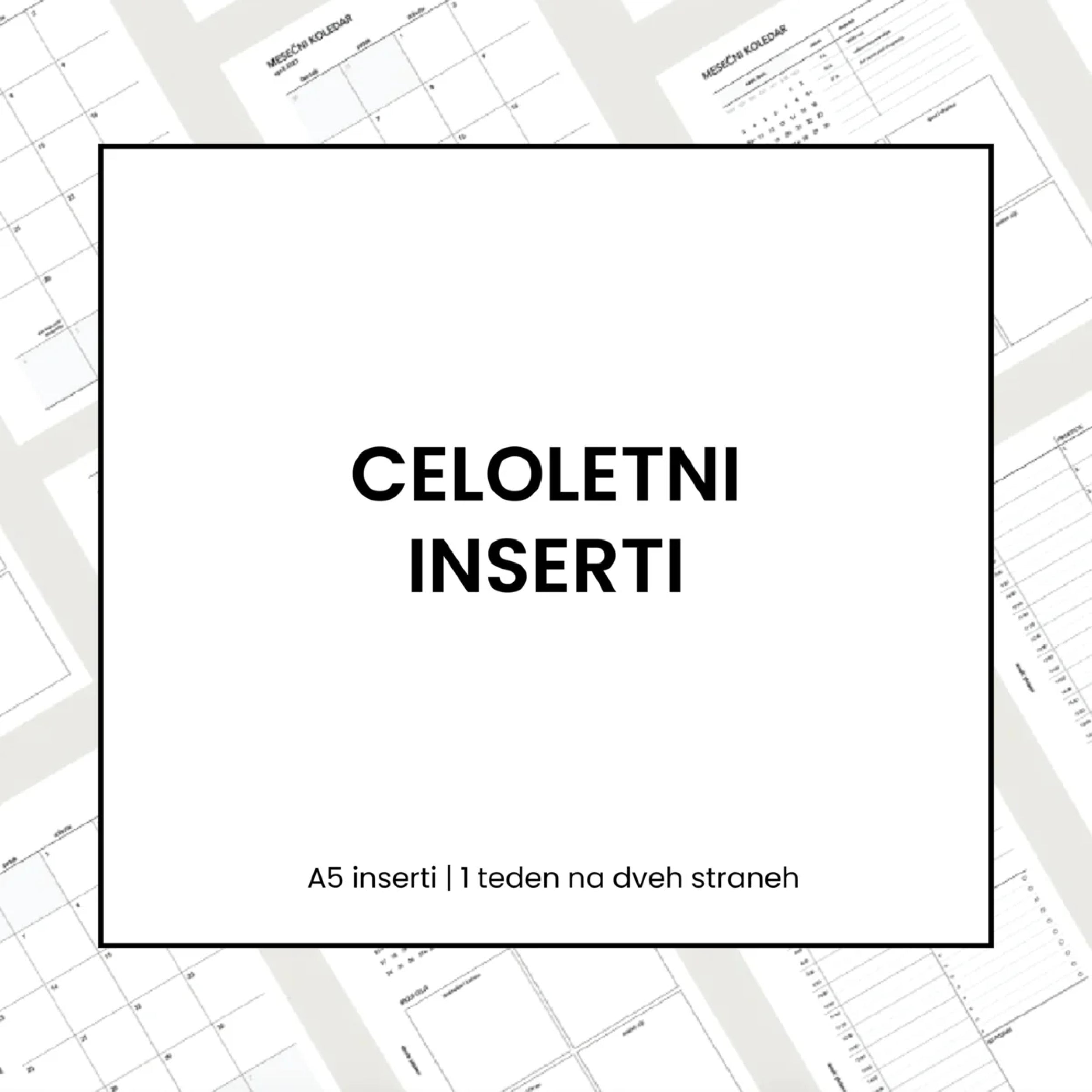 Inserti  | tedenski | 1 teden na dveh straneh