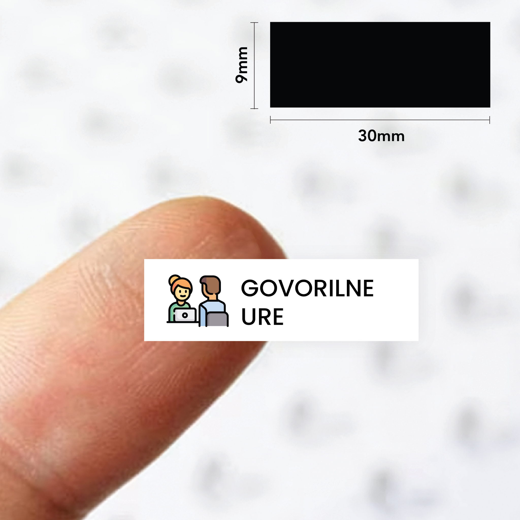 Nalepke z besedilom | govorilne ure