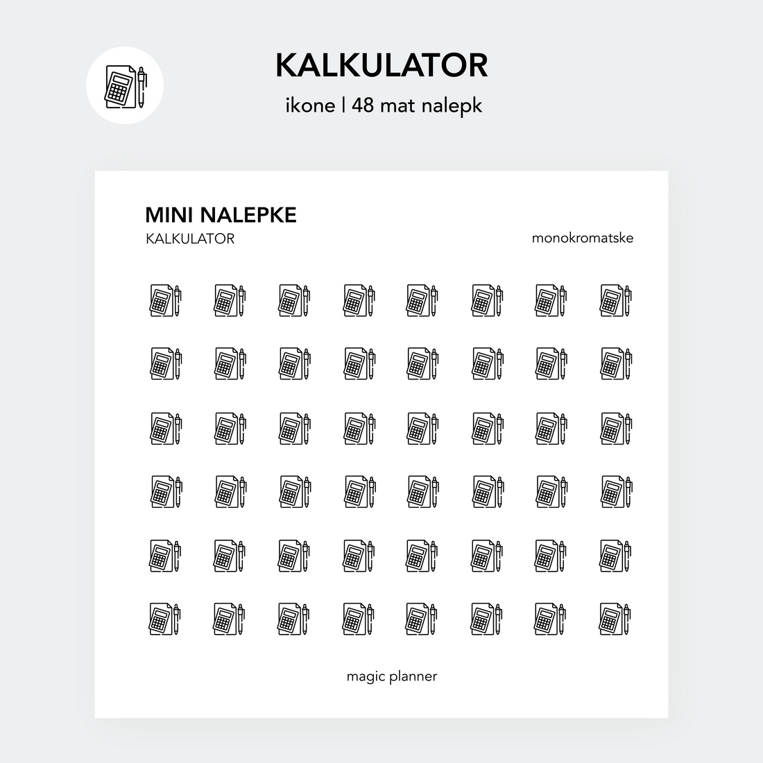 Nalepke - kalkulator