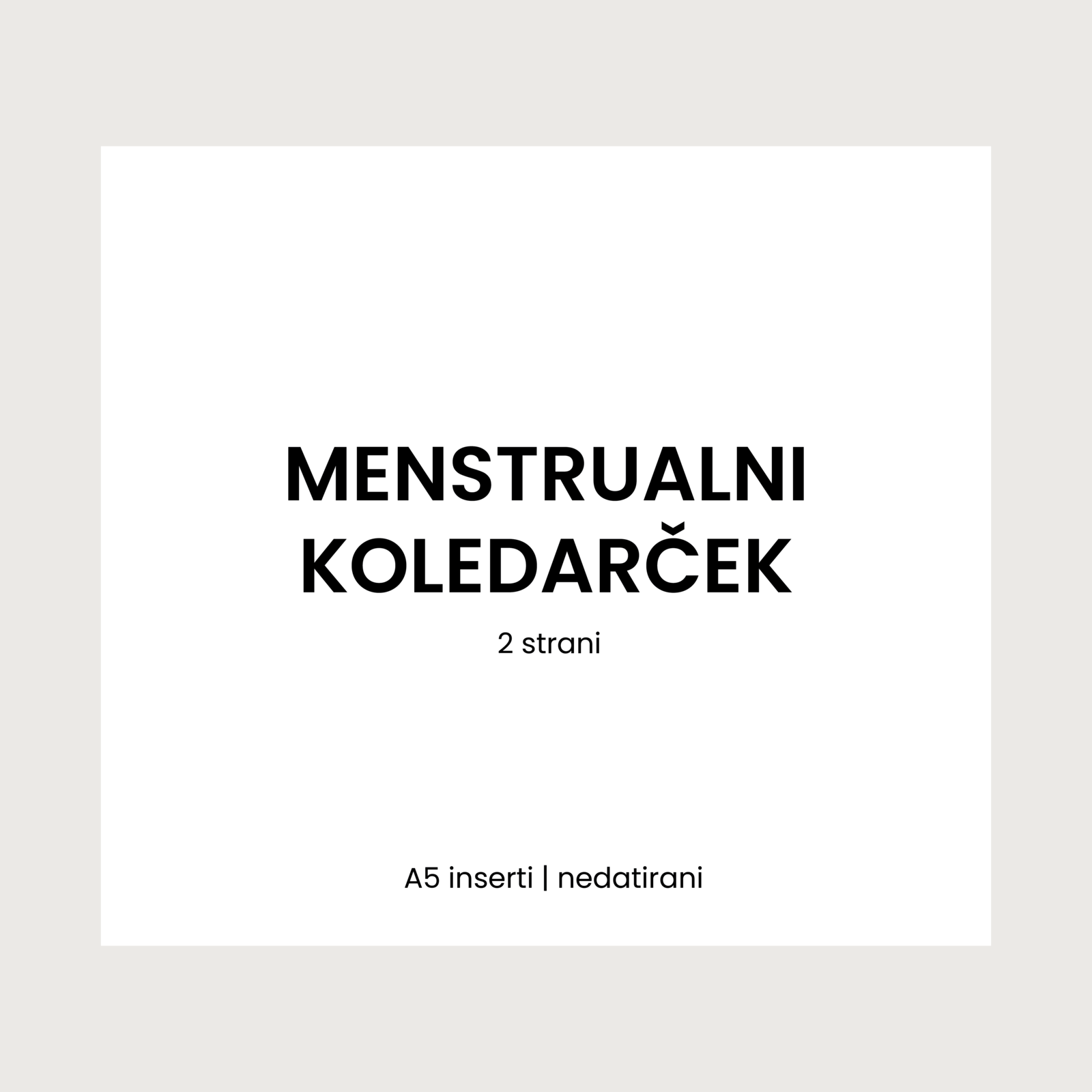 Inserti | menstrualni koledarček | 2 strani
