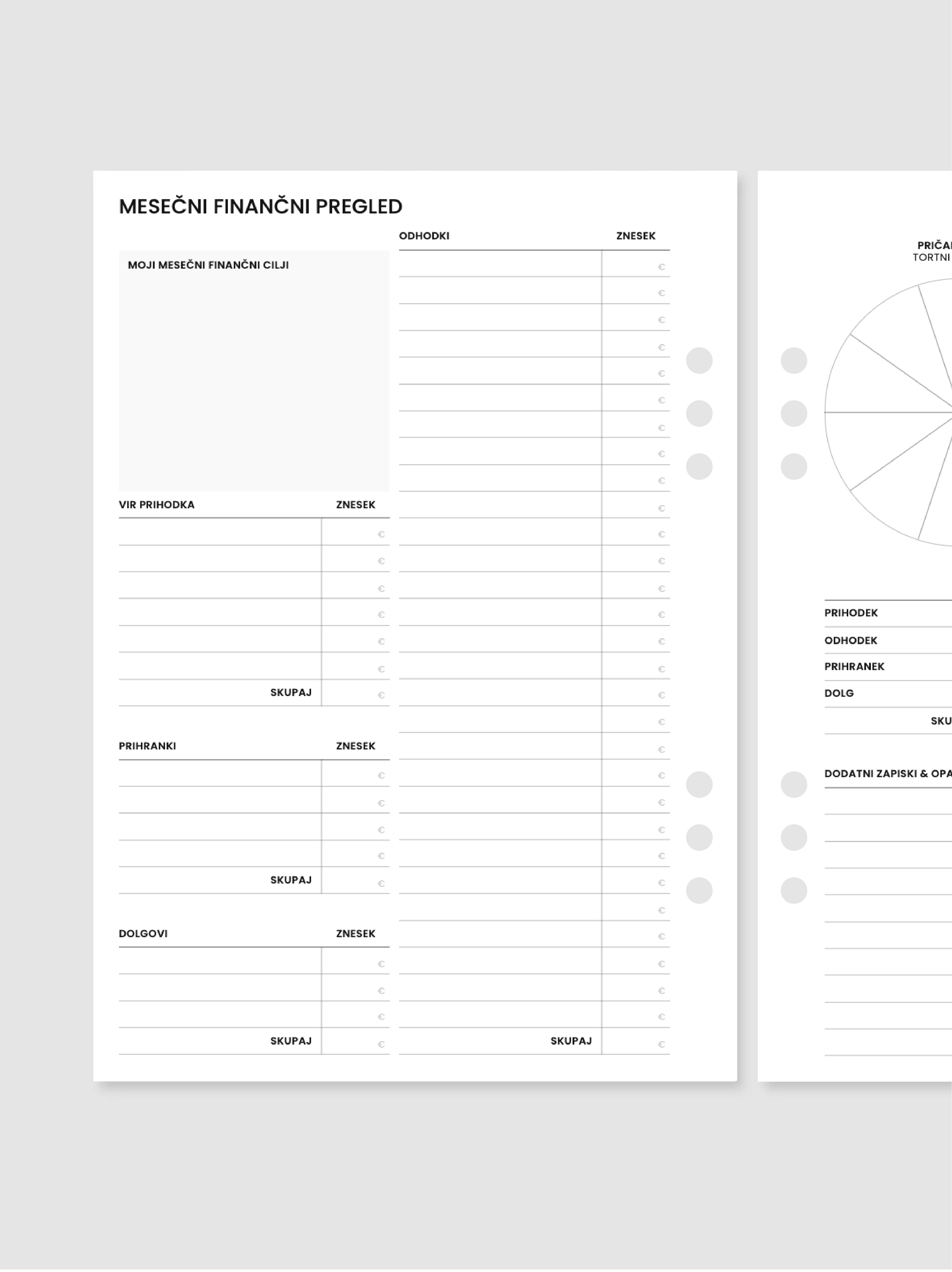 Mesečni finančni pregled
