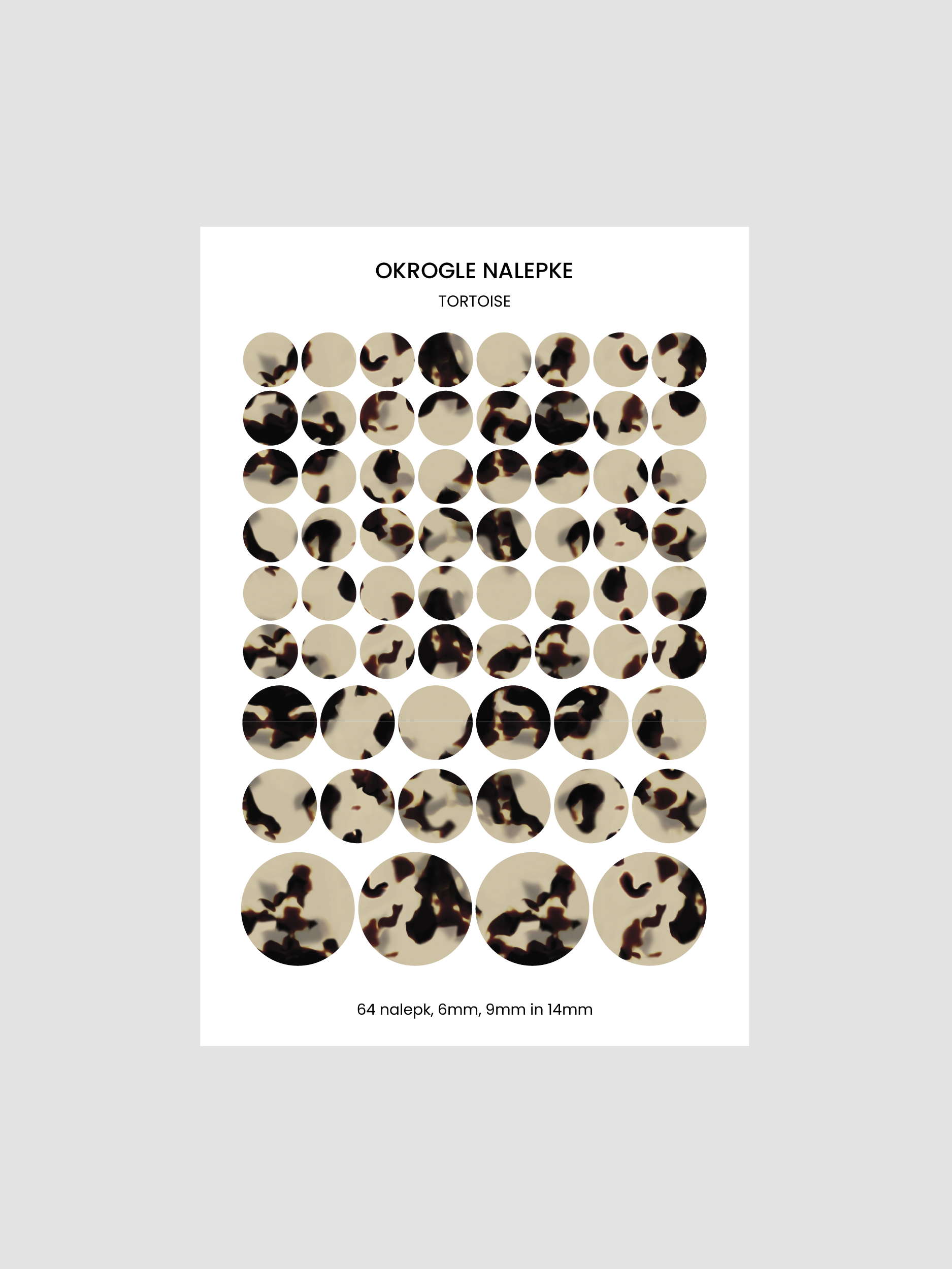 Set nalepk | okrogle | tortoise