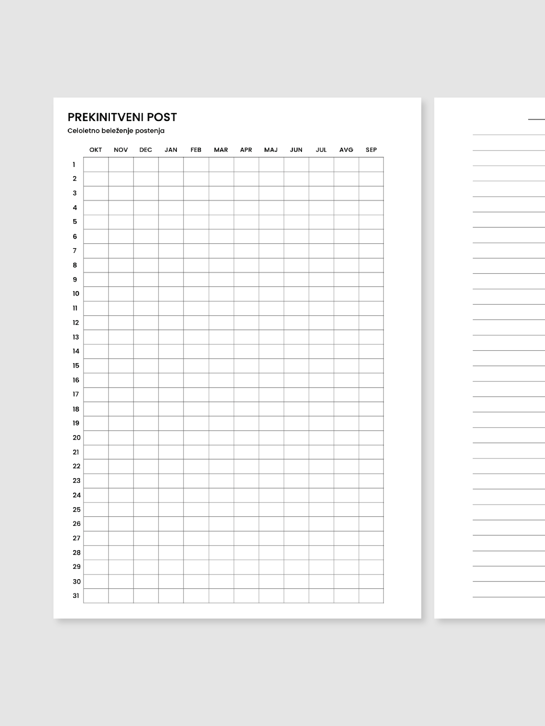 Prekinitveni post | A5 inserti