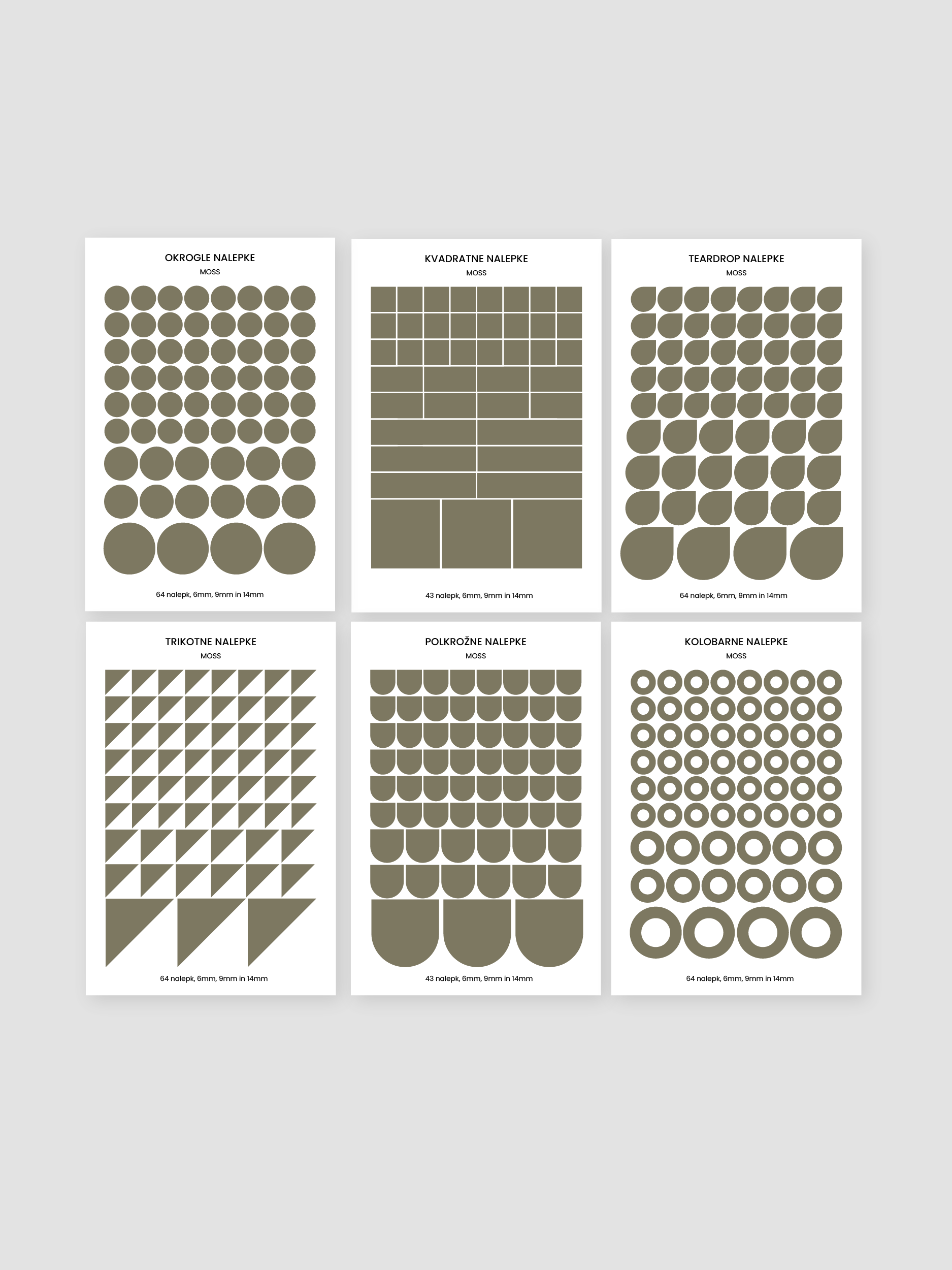 Set nalepk | 6 oblik