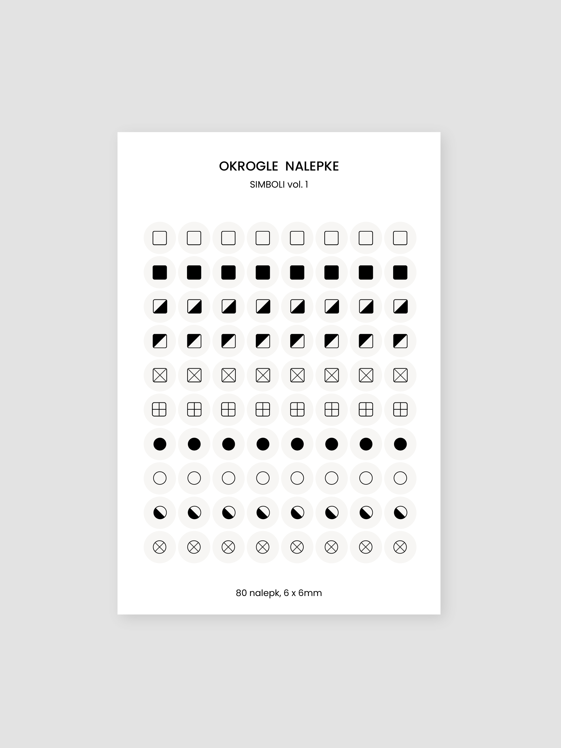 Okrogle nalepke 01 | simboli