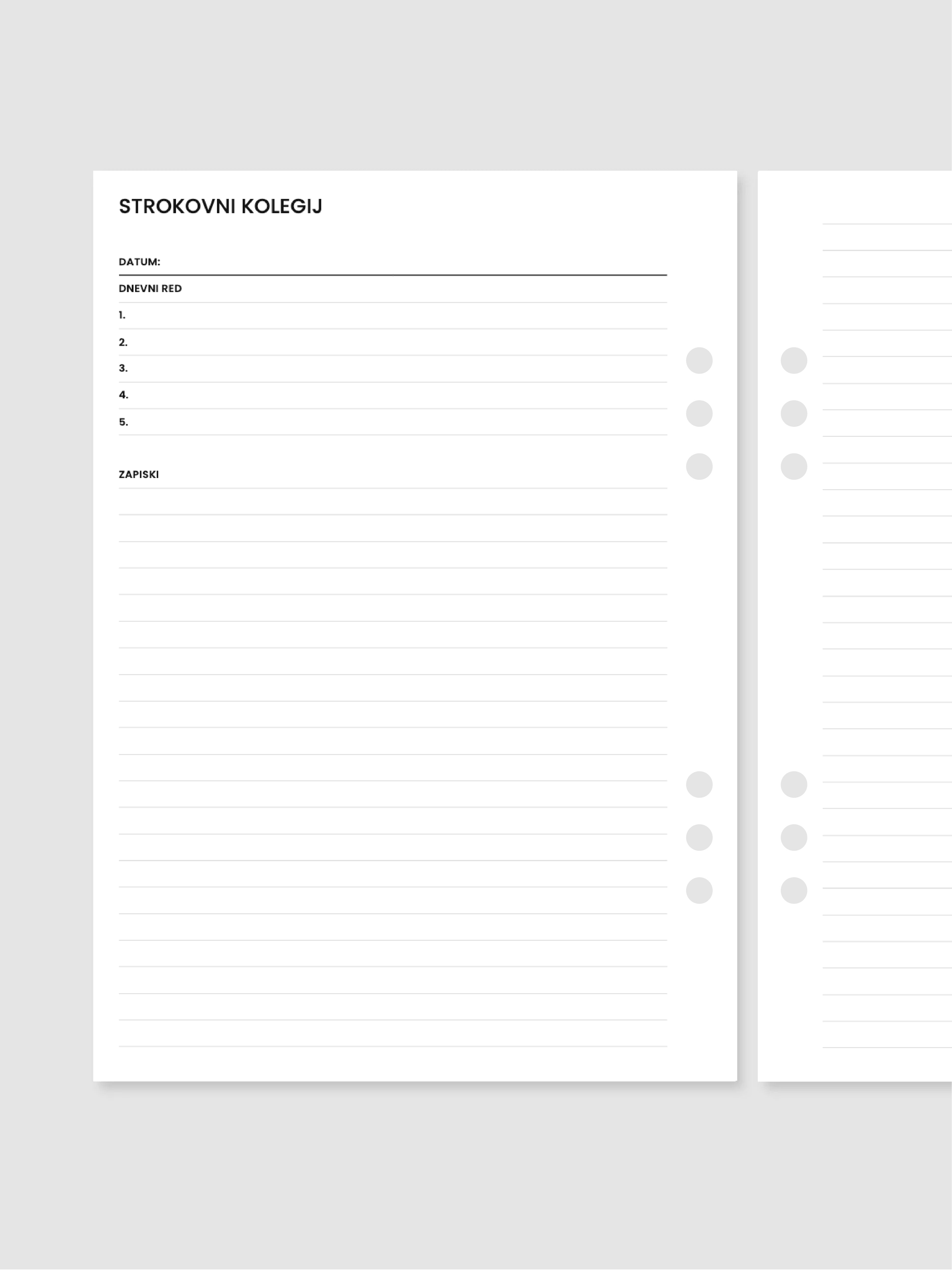 Strokovni kolegij | A5 inserti