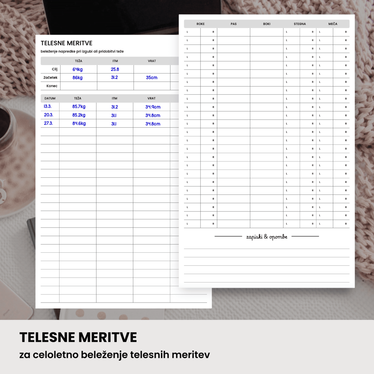 Inserti | telesne meritve