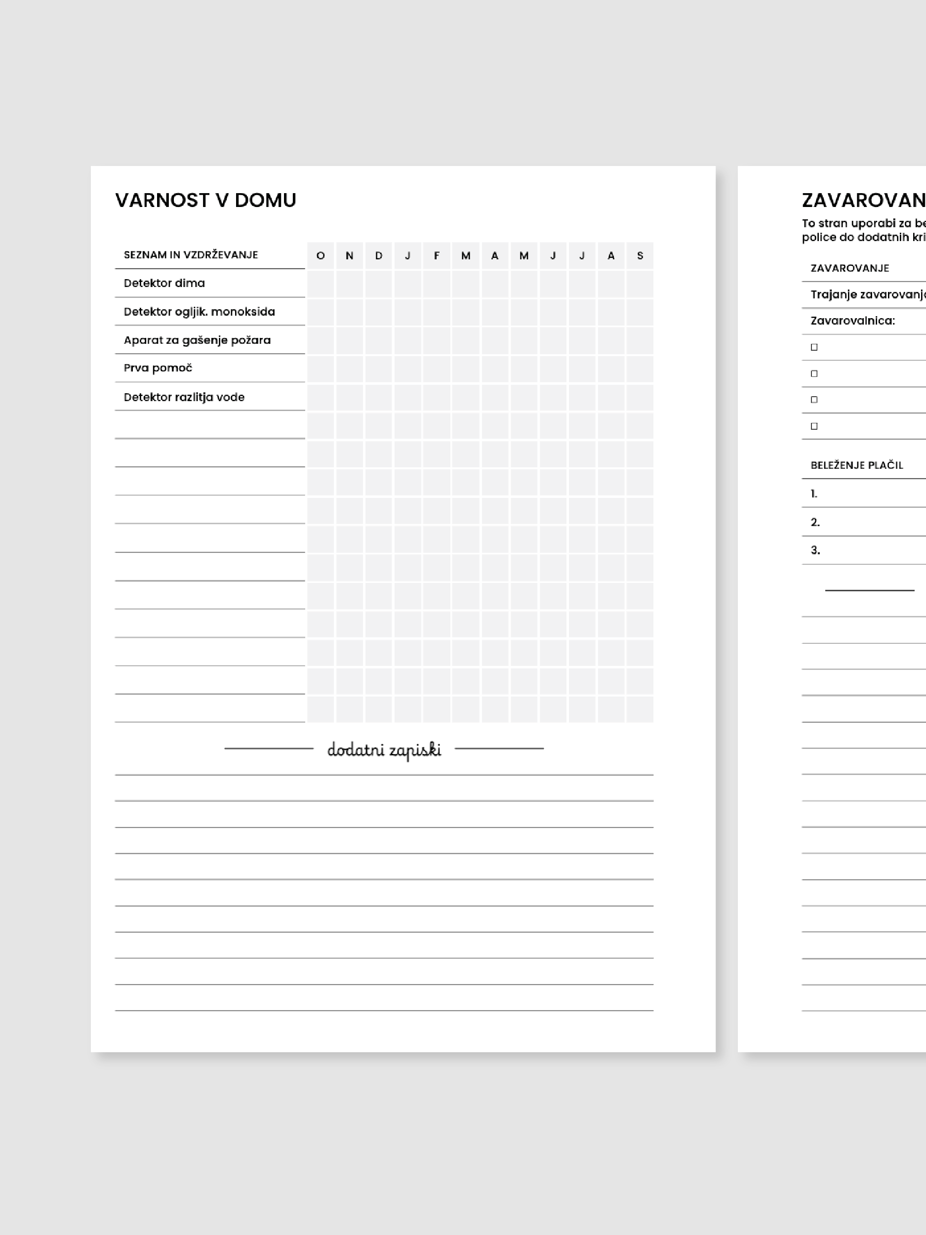 Varnost v domu | A5 inserti