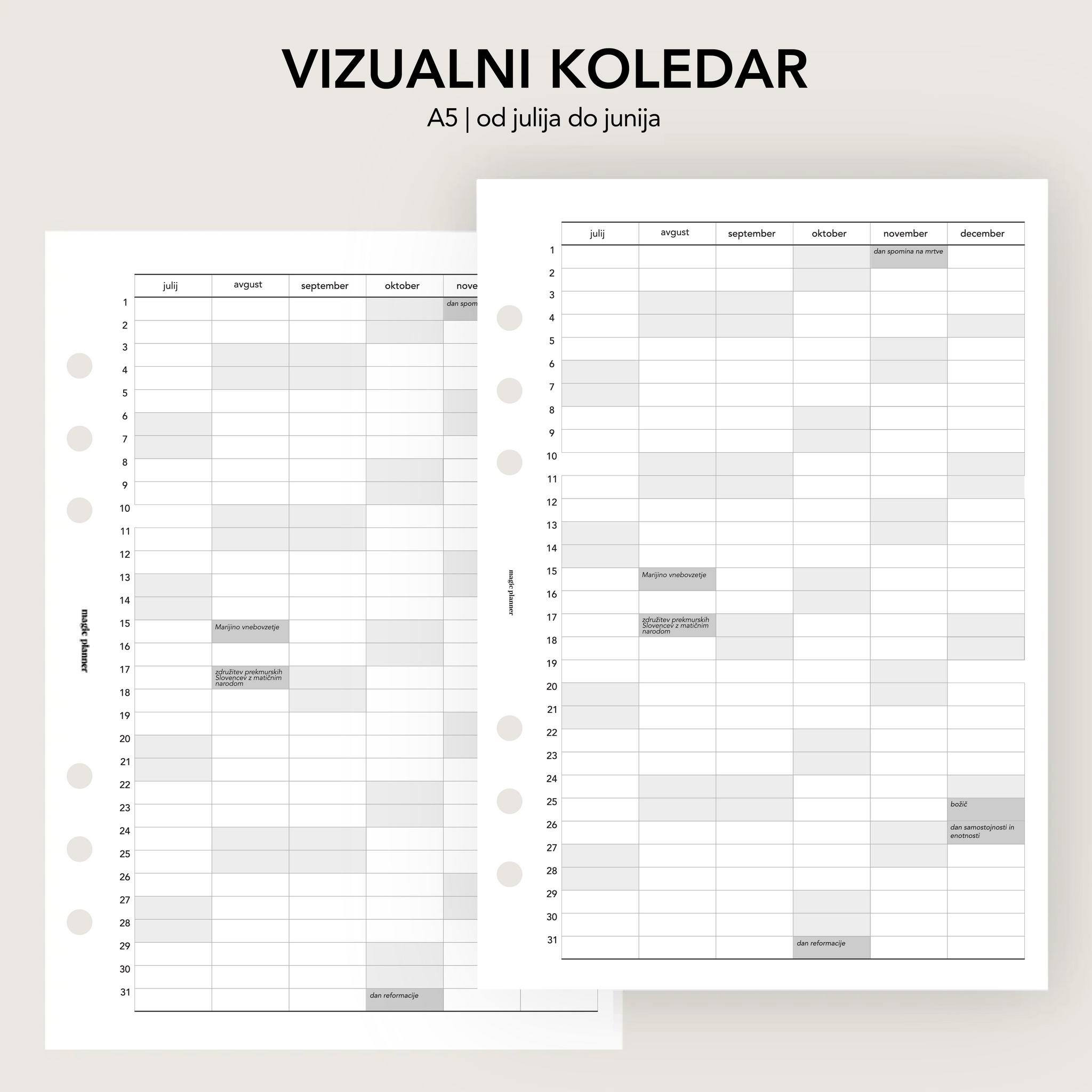 Inserti | vizualni koledar | 2 strani